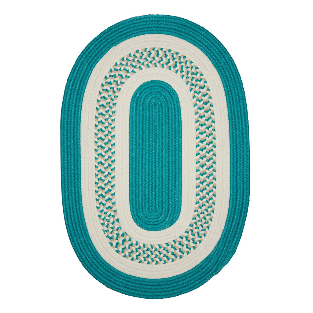 Colonial Mills Crescent NT52 Teal Indoor/Outdoor Area Rug