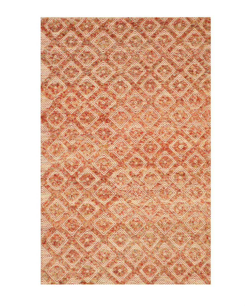 EORC Red Handmade Wool Andrea Rug