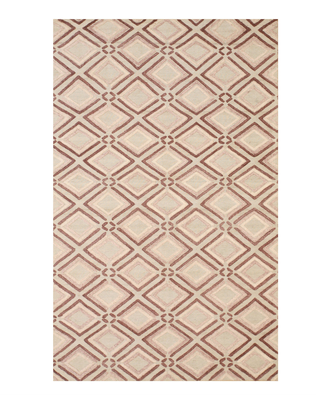 EORC Purple Handmade Wool Raga Rug