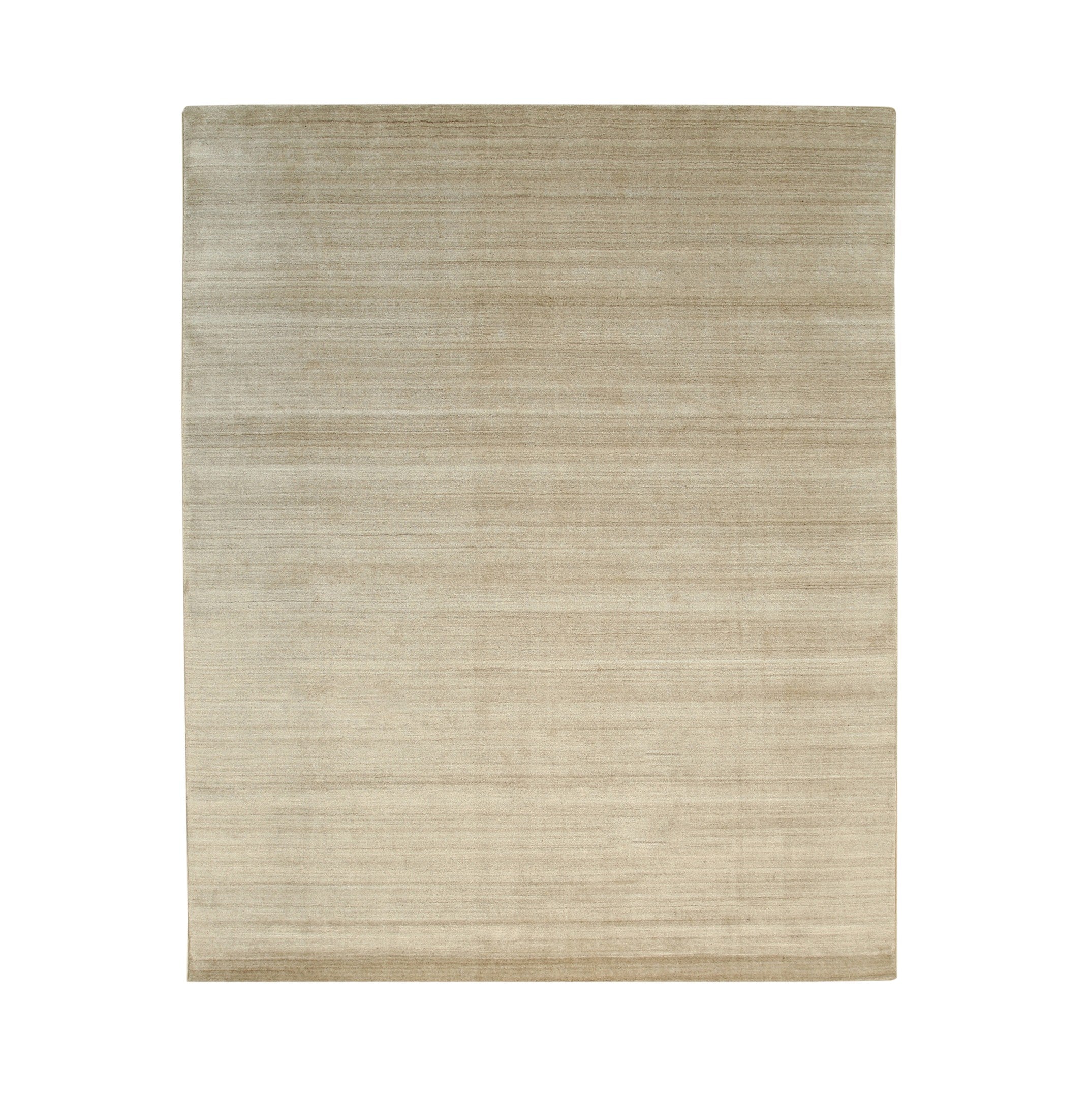 EORC Light Gold Handmade Wool & Viscose Urban Rug