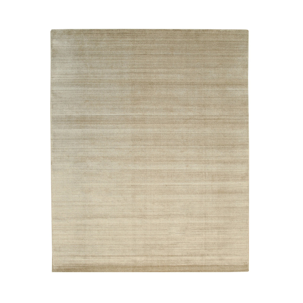 EORC Light Gold Handmade Wool & Viscose Urban Rug