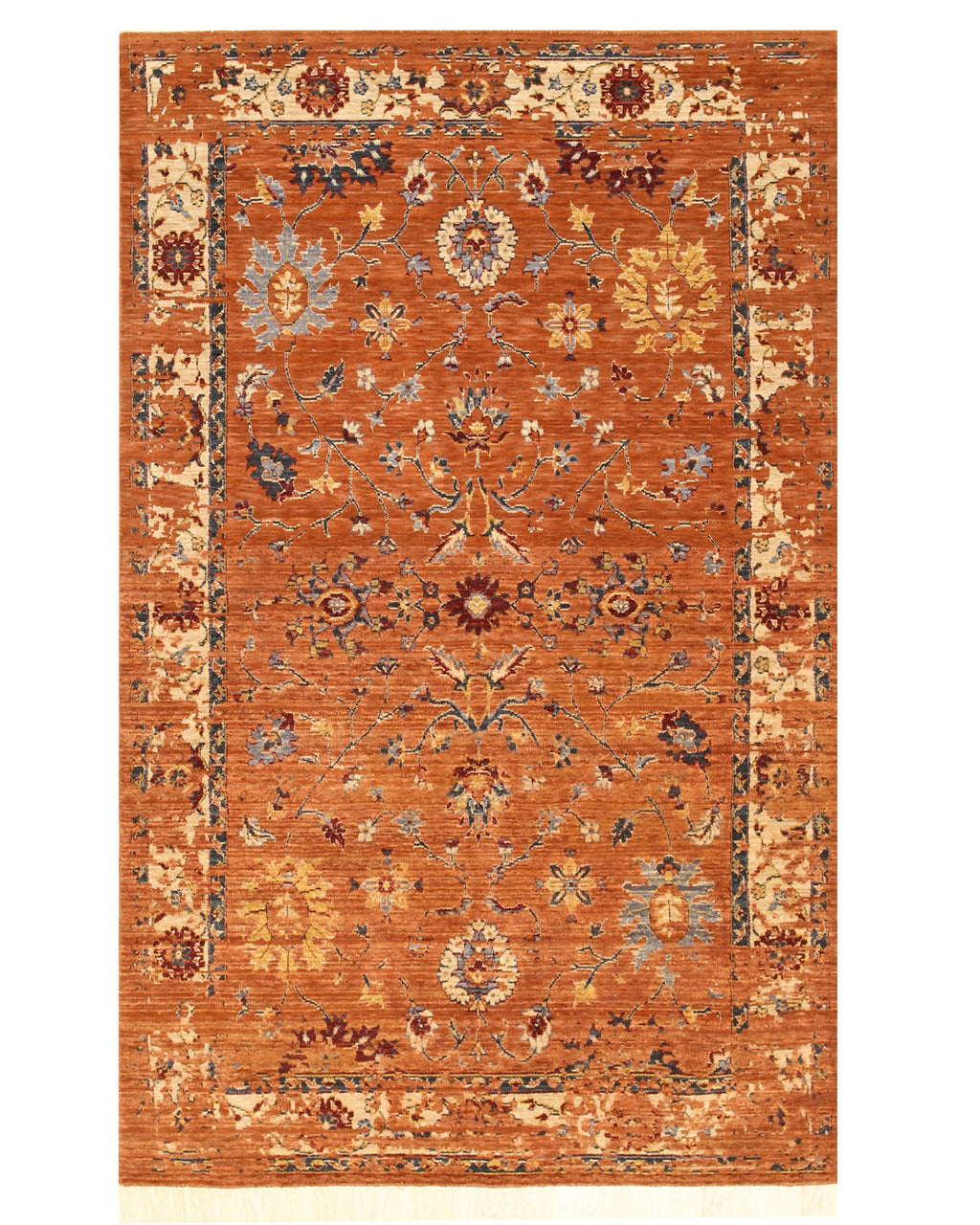 EORC Blue Wool Bohemian Serapi Rug