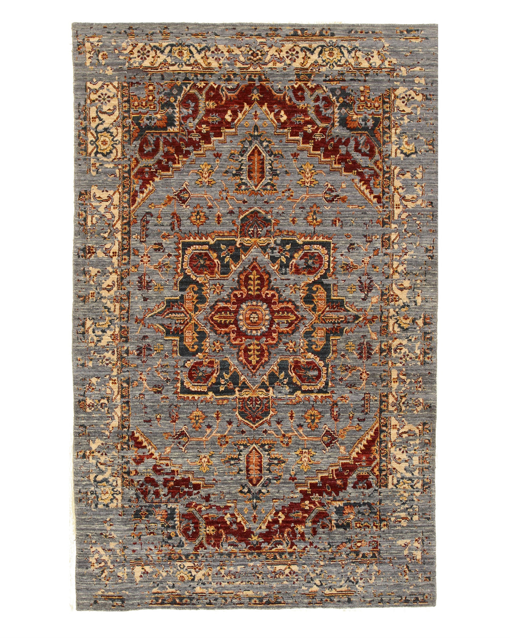 EORC Gold Wool Bohemian Serapi Rug