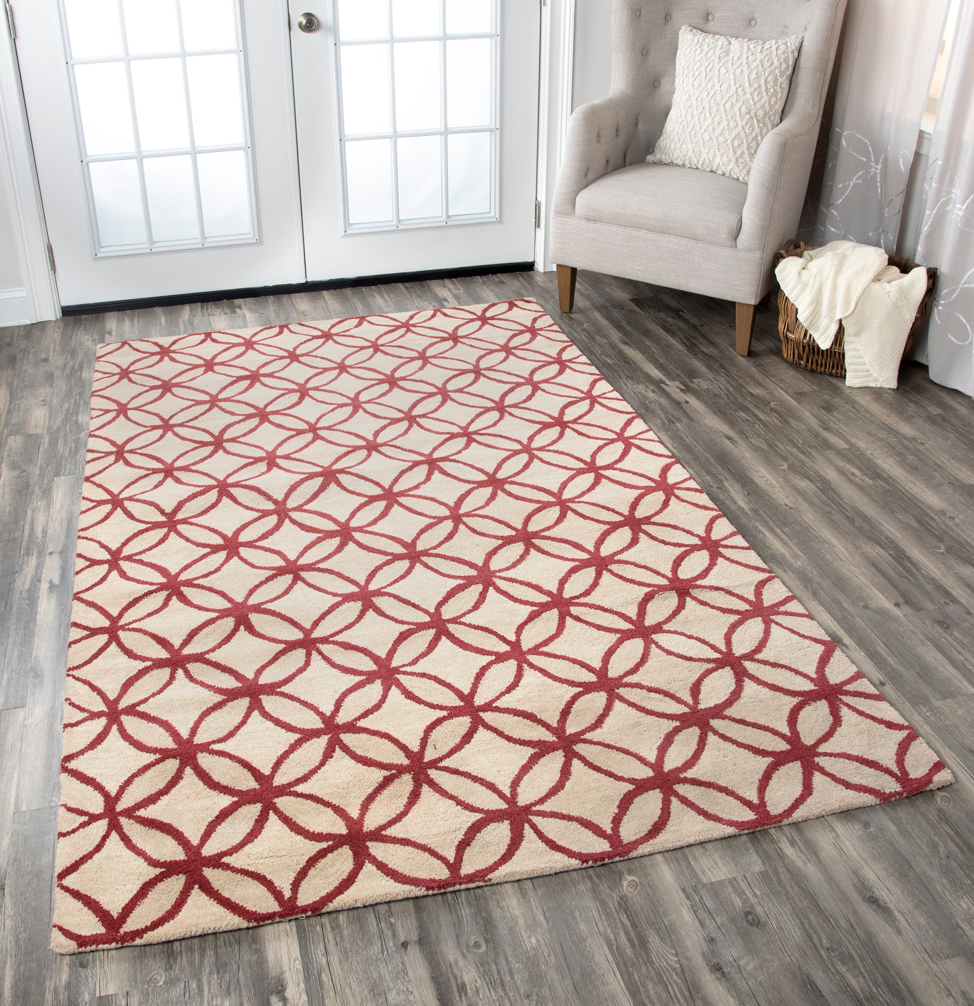 Rizzy Home Opus OP8090 Khaki Geometric Area Rug