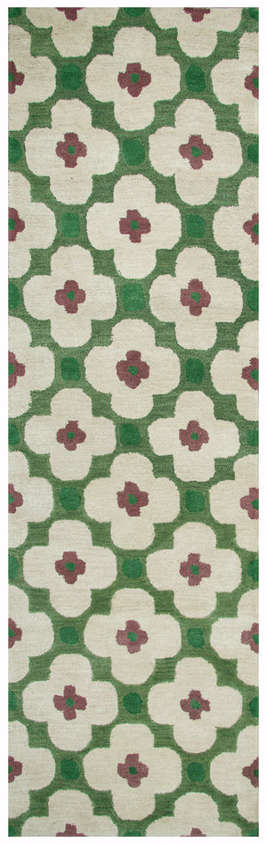 Rizzy Home Opus OP8097 Green Print Area Rug