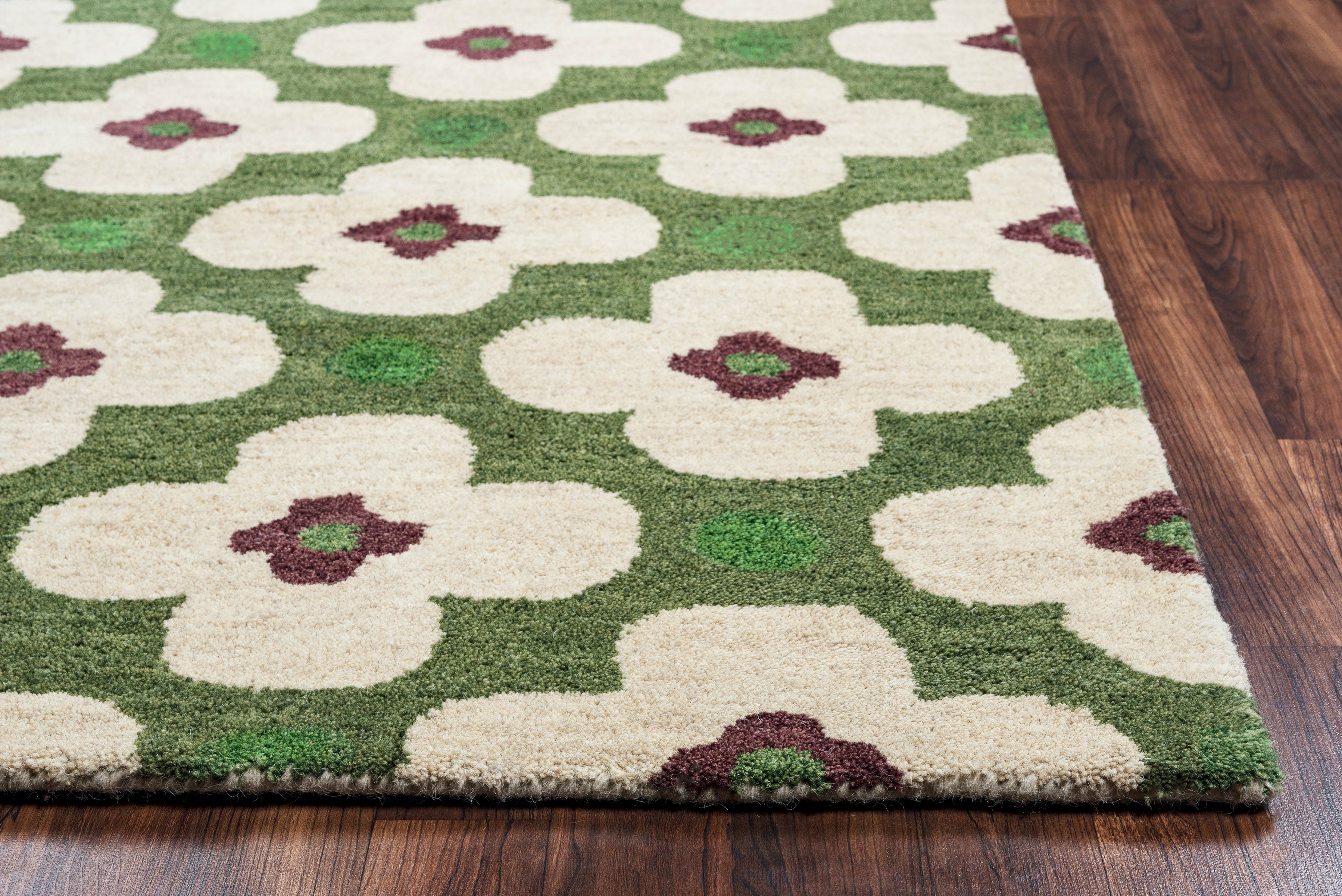 Rizzy Home Opus OP8097 Green Print Area Rug