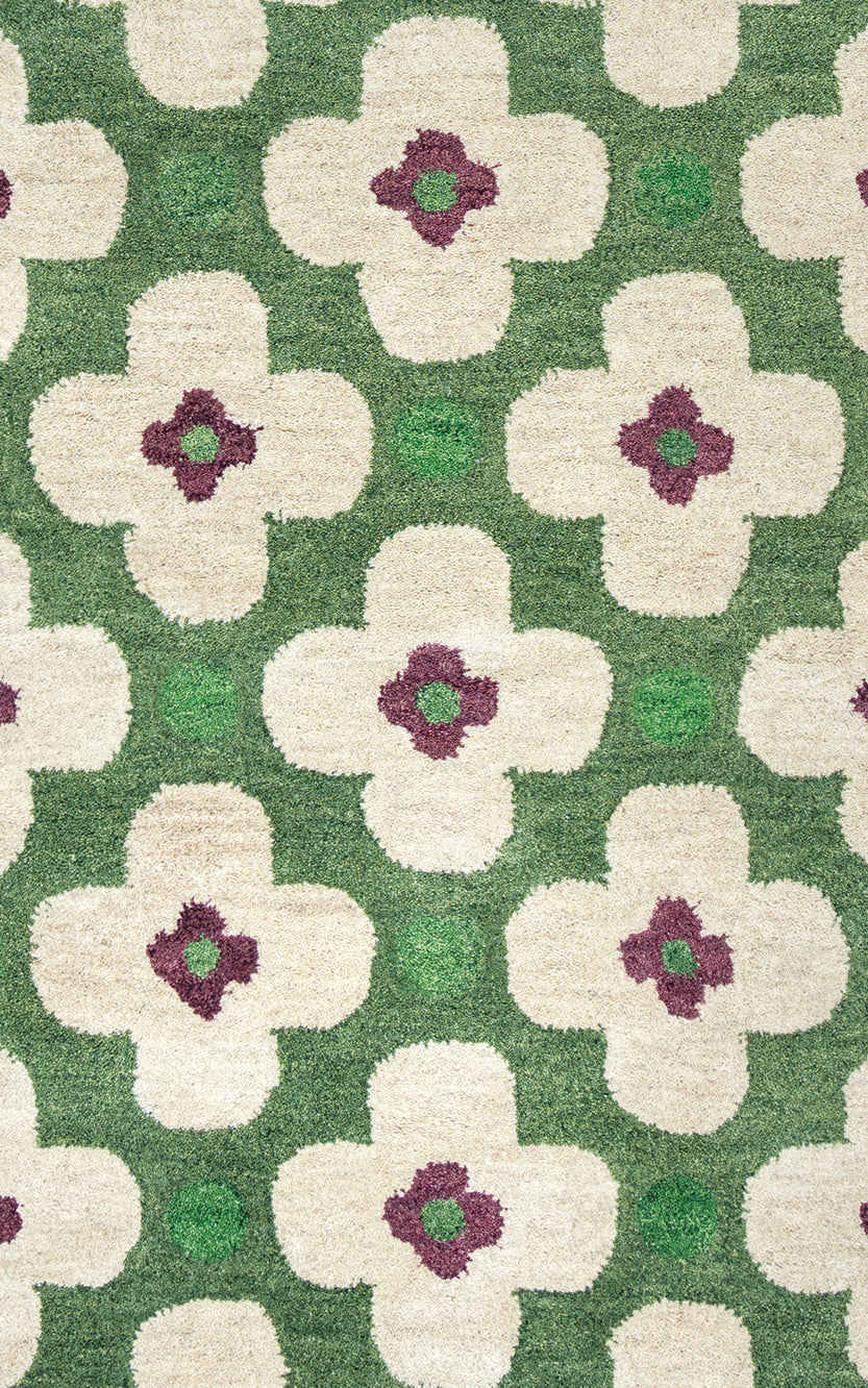Rizzy Home Opus OP8097 Green Print Area Rug