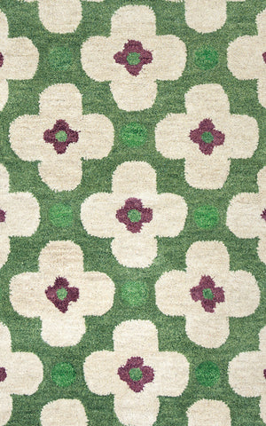 Rizzy Home Opus OP8097 Green Print Area Rug