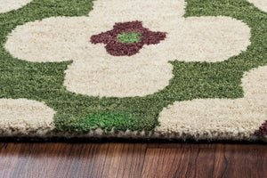 Rizzy Home Opus OP8097 Green Print Area Rug