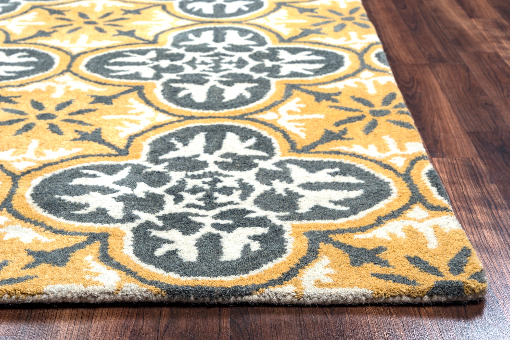 Rizzy Home Opus OP8100 Yellow Print Area Rug