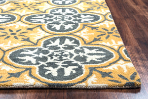 Rizzy Home Opus OP8100 Yellow Print Area Rug