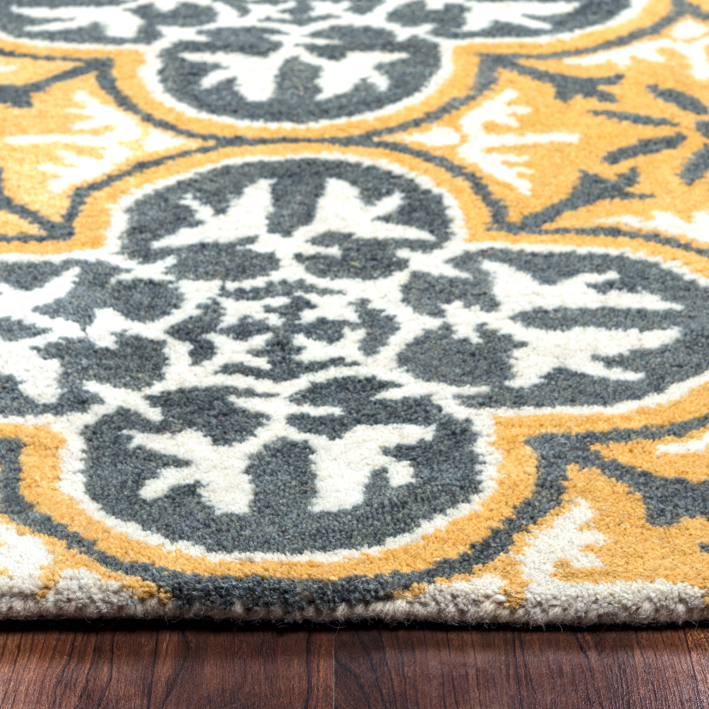 Rizzy Home Opus OP8100 Yellow Print Area Rug