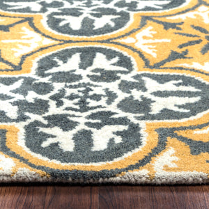 Rizzy Home Opus OP8100 Yellow Print Area Rug