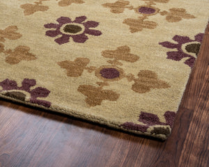 Rizzy Home Opus OP8112 Khaki Print Area Rug