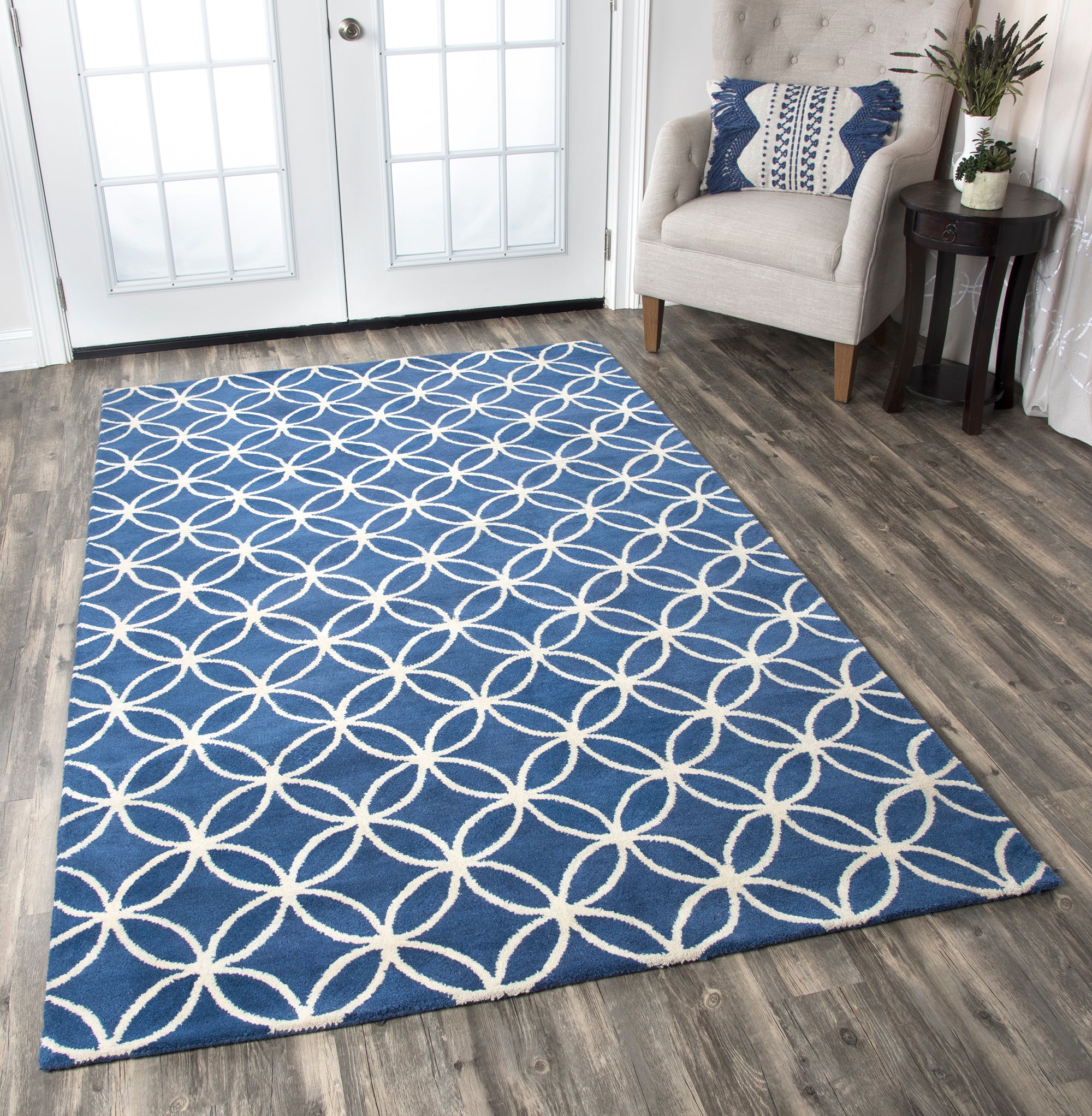 Rizzy Home Opus OP8120 Blue Geometric Area Rug