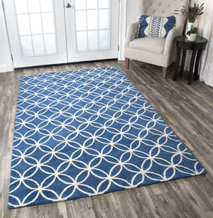 Rizzy Home Opus OP8120 Blue Geometric Area Rug