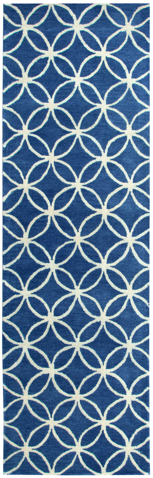 Rizzy Home Opus OP8120 Blue Geometric Area Rug