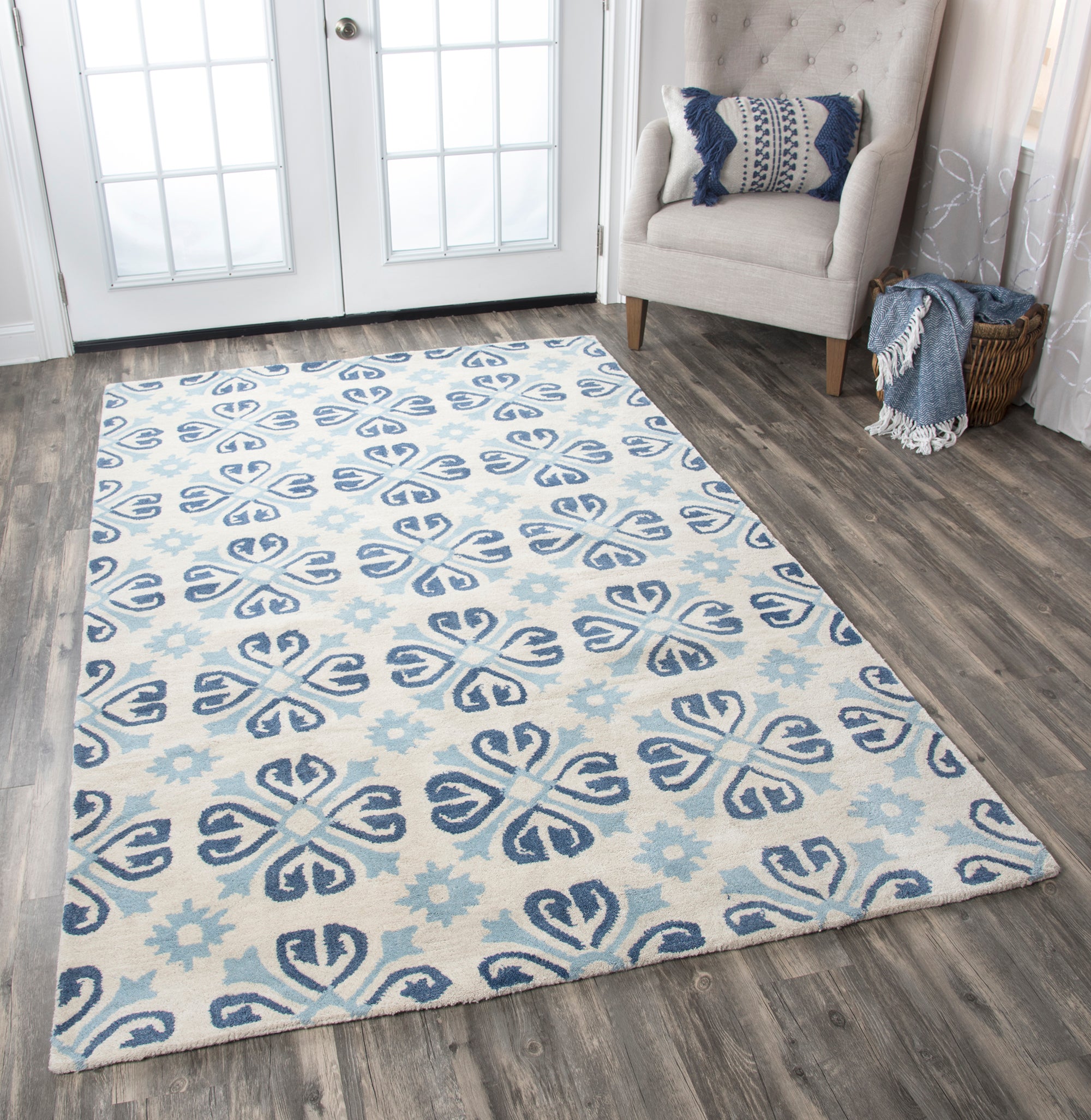 Rizzy Home Opus OP8136 Off White Print Area Rug
