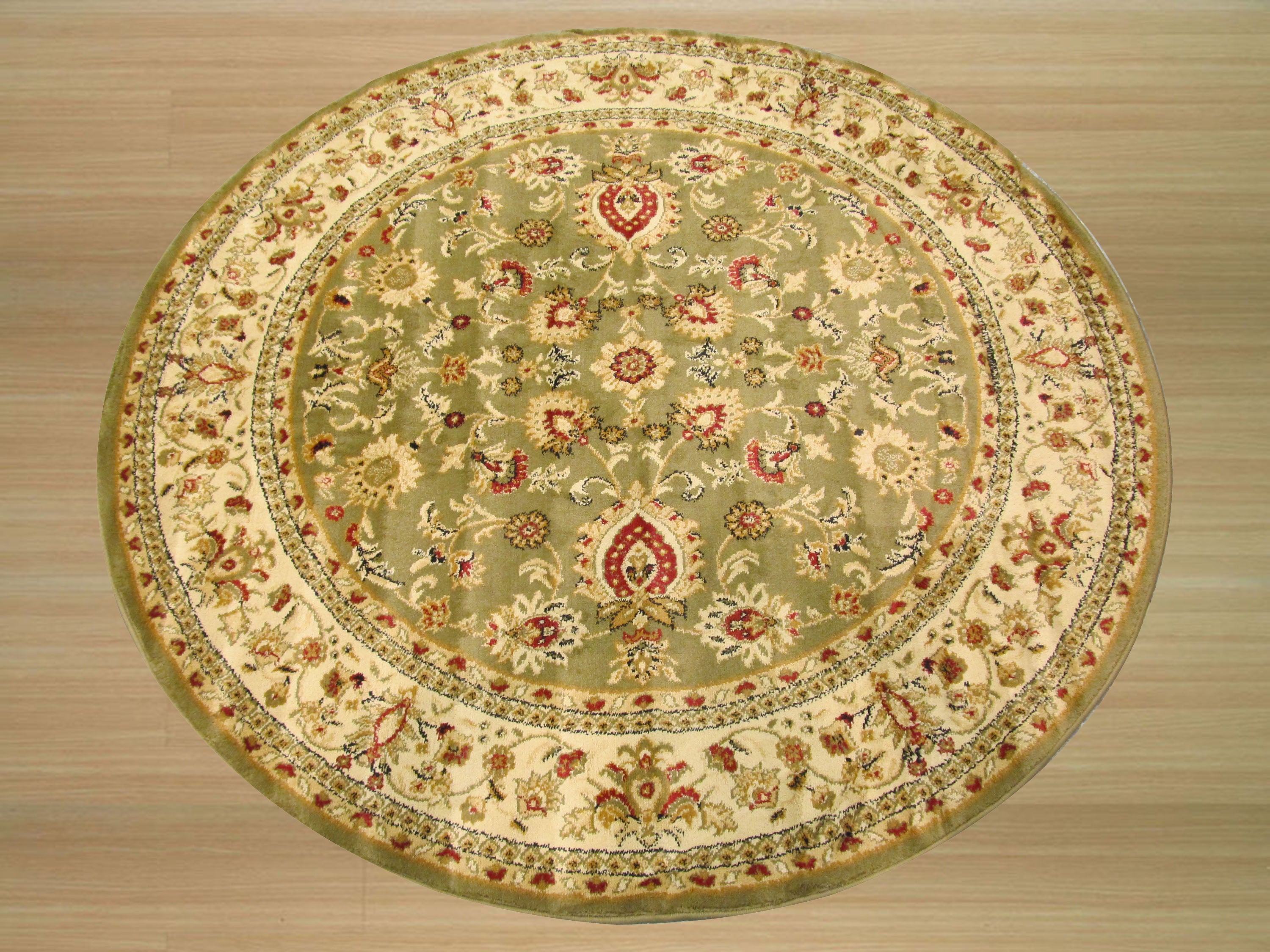 EORC Green Traditional Oriental Green Mahal Rug