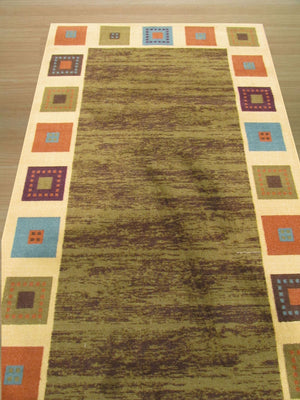 EORC Green Transitional Solid Gabbeh Rug