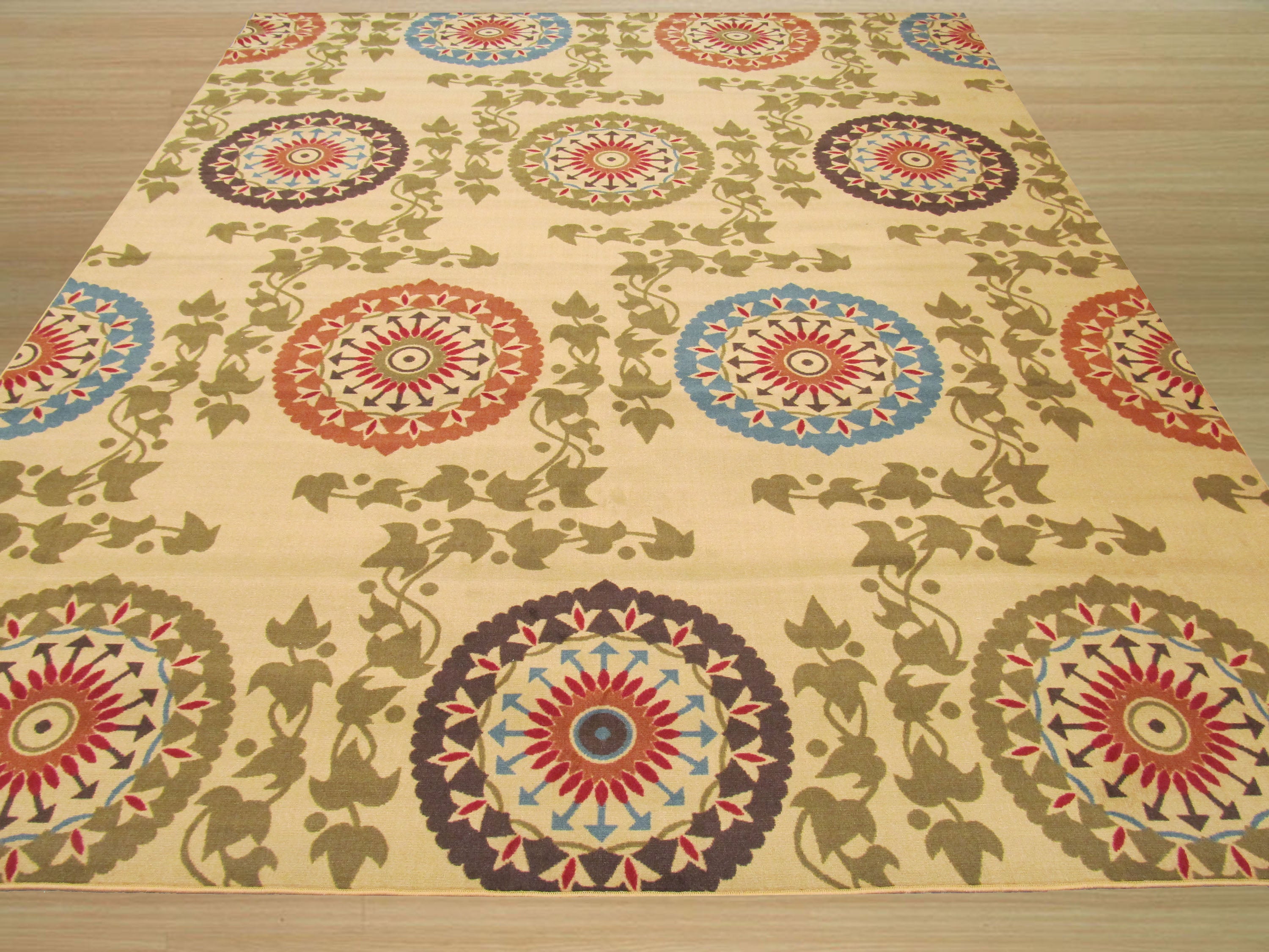 EORC Ivory Transitional Floral Mandana Rug