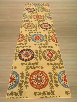 EORC Ivory Transitional Floral Mandana Rug