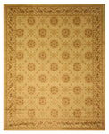 EORC Beige Transitional Floral English Garden Trellis Rug