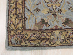 EORC Hand-tufted Wool Blue Traditional Oriental Morris Rug