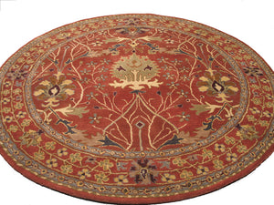 EORC Hand-tufted Wool Rust Traditional Oriental Morris Rug