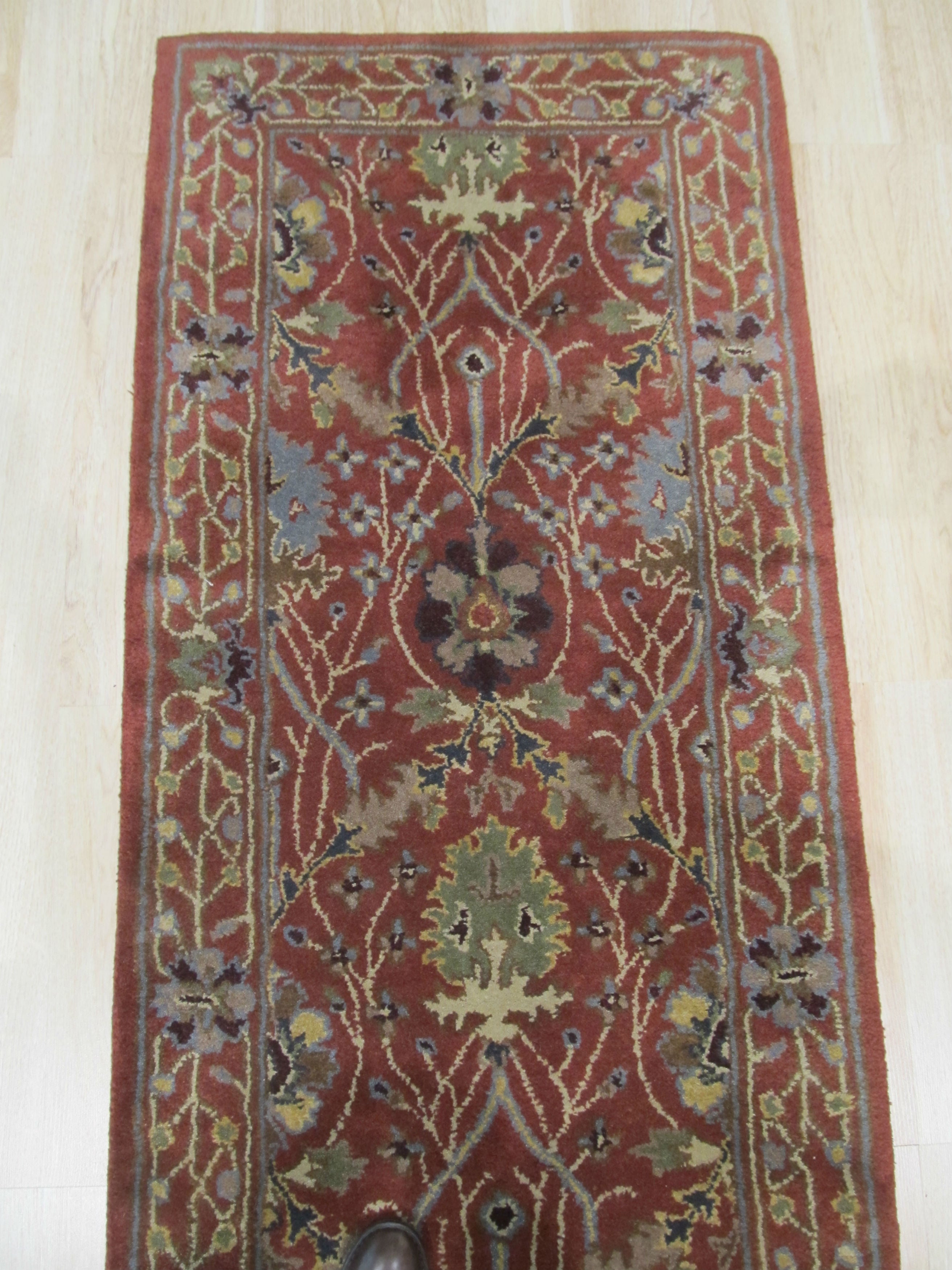 EORC Hand-tufted Wool Rust Traditional Oriental Morris Rug