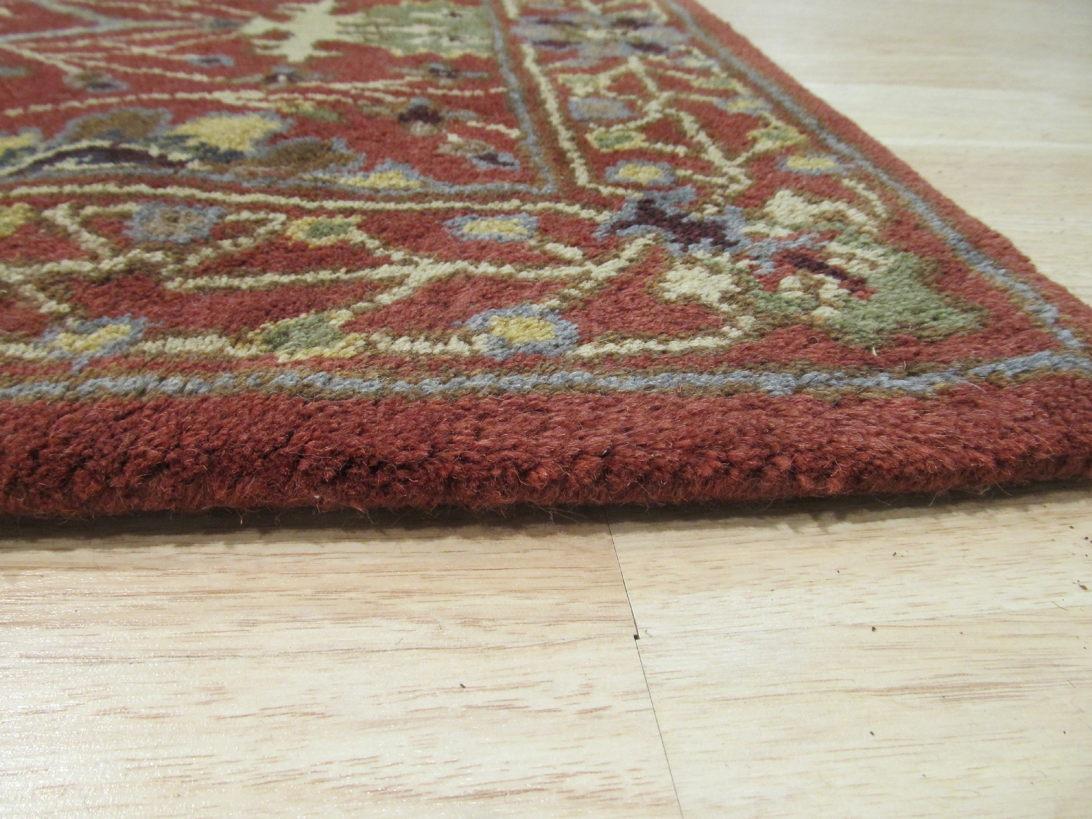 EORC Hand-tufted Wool Rust Traditional Oriental Morris Rug