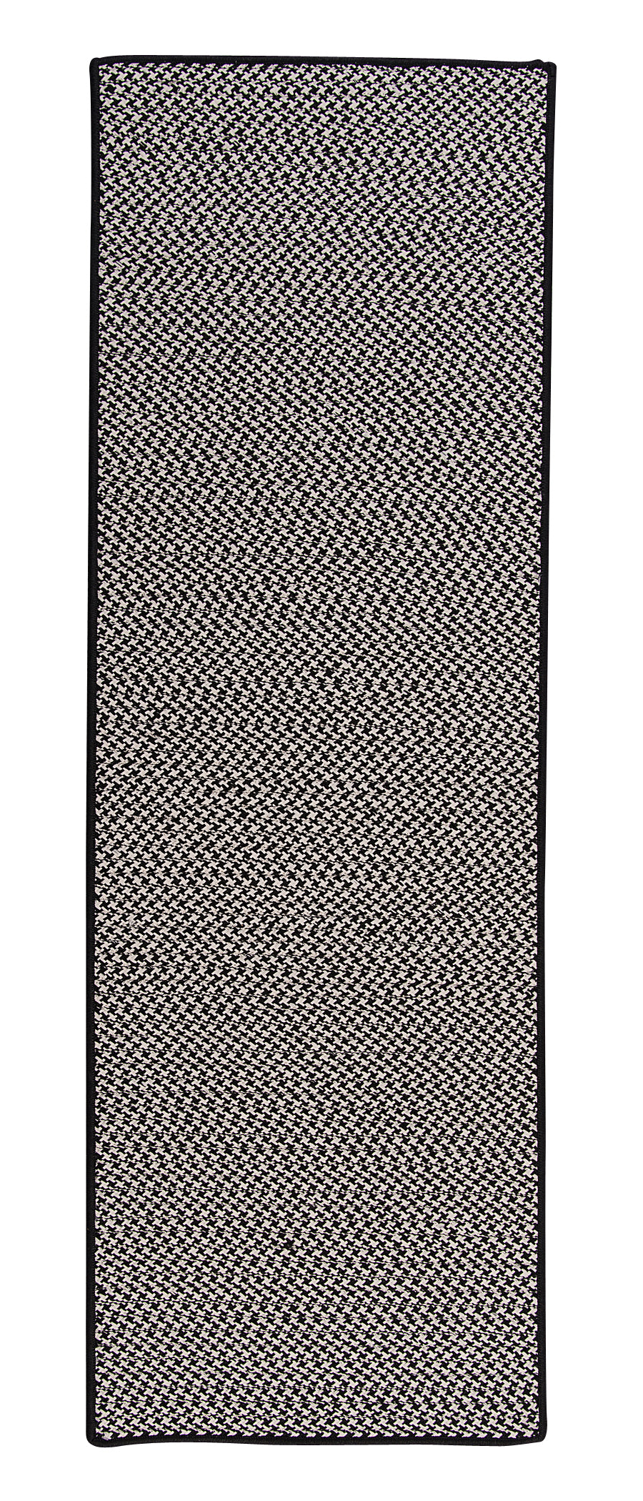Colonial Mills Outdoor Houndstooth Tweed OT49 Black Indoor/Outdoor Area Rug