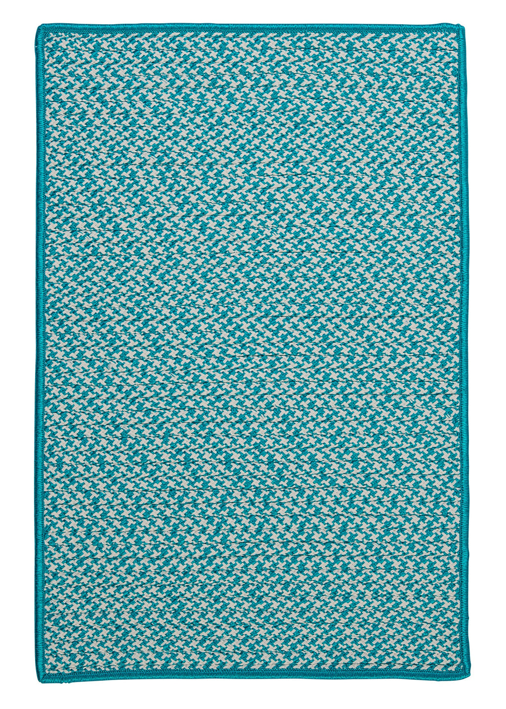 Colonial Mills Outdoor Houndstooth Tweed OT57 Turquoise Indoor/Outdoor Area Rug