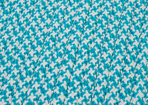 Colonial Mills Outdoor Houndstooth Tweed OT57 Turquoise Indoor/Outdoor Area Rug