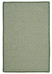 Colonial Mills Outdoor Houndstooth Tweed OT68 Leaf Green Indoor/Outdoor Area Rug
