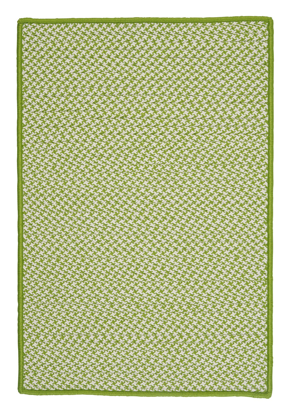 Colonial Mills Outdoor Houndstooth Tweed OT69 Lime Indoor/Outdoor Area Rug