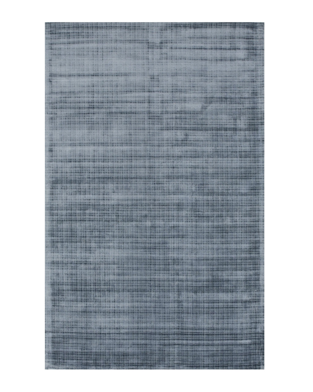 EORC Handwoven Blue Contemporary Solid Milano Rug