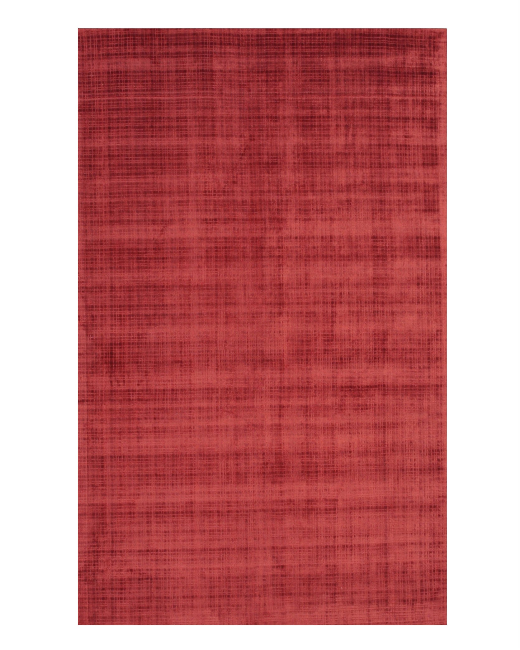 EORC Handwoven Red Contemporary Solid Milano Rug