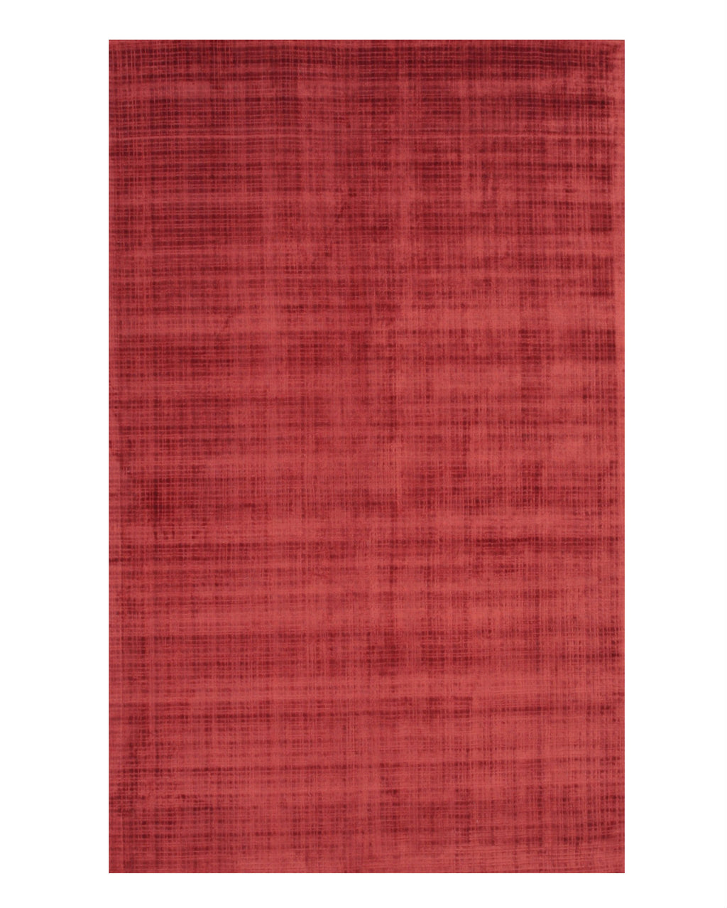EORC Handwoven Red Contemporary Solid Milano Rug