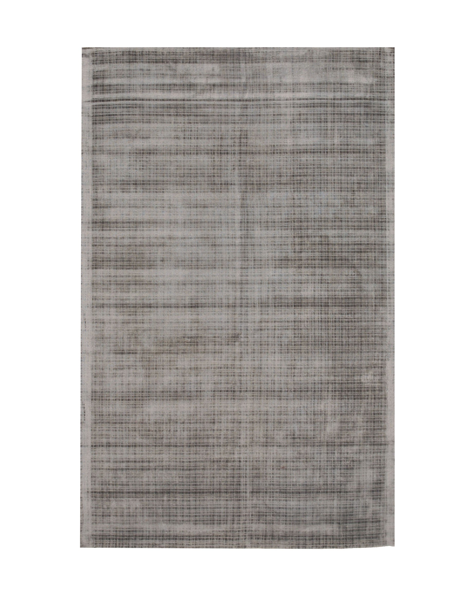 EORC Silver Handwoven Viscose Milano Rug