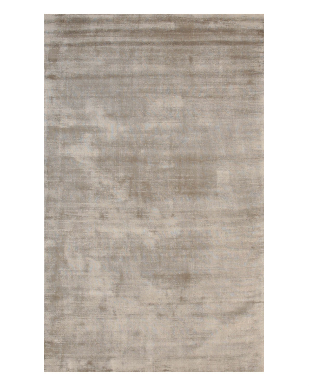 EORC Gray Handmade Viscose Random-Cut Pile Rug