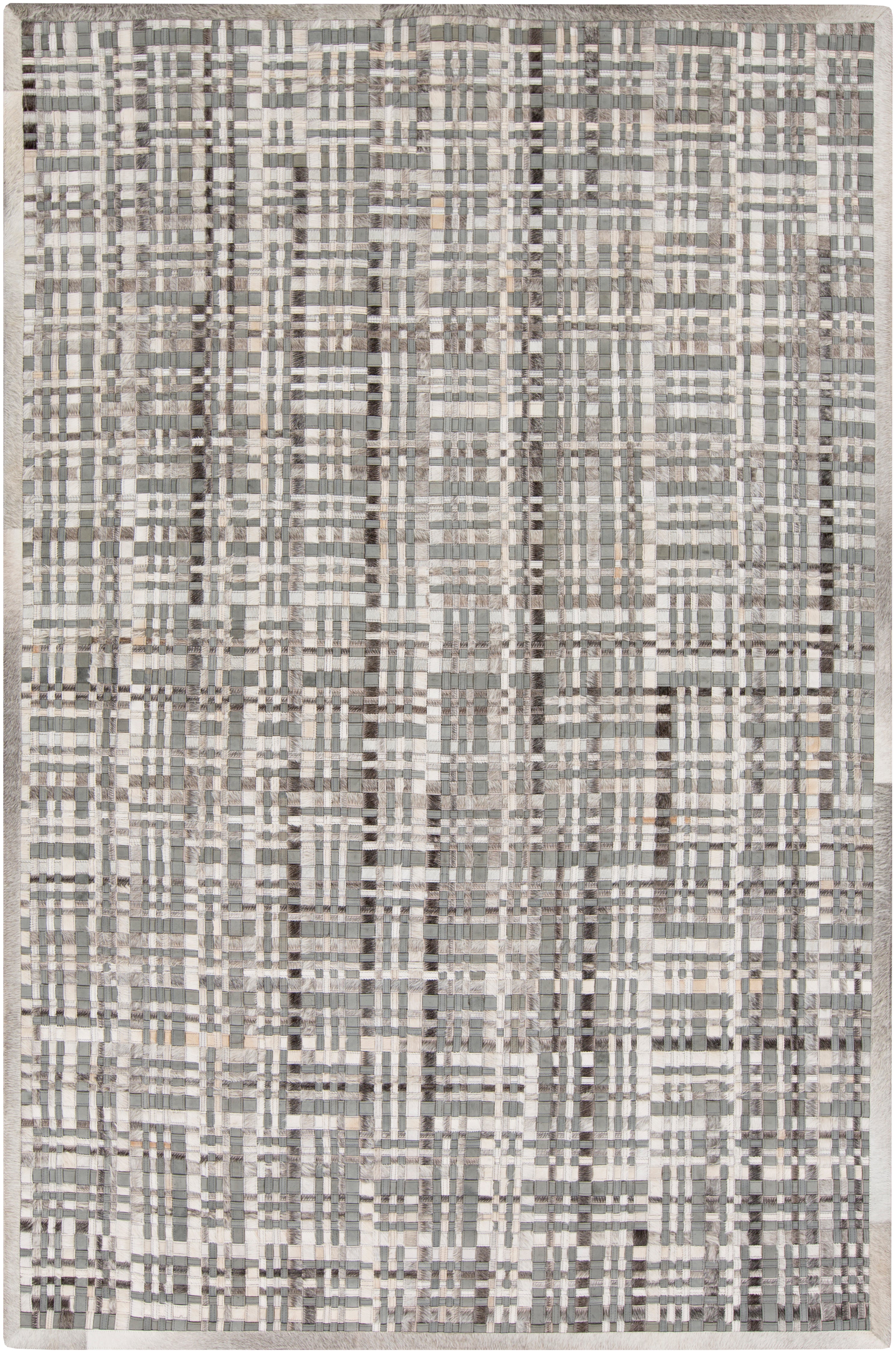 Surya Outback II OUB1007 Grey/Neutral Hides and Leather Area Rug