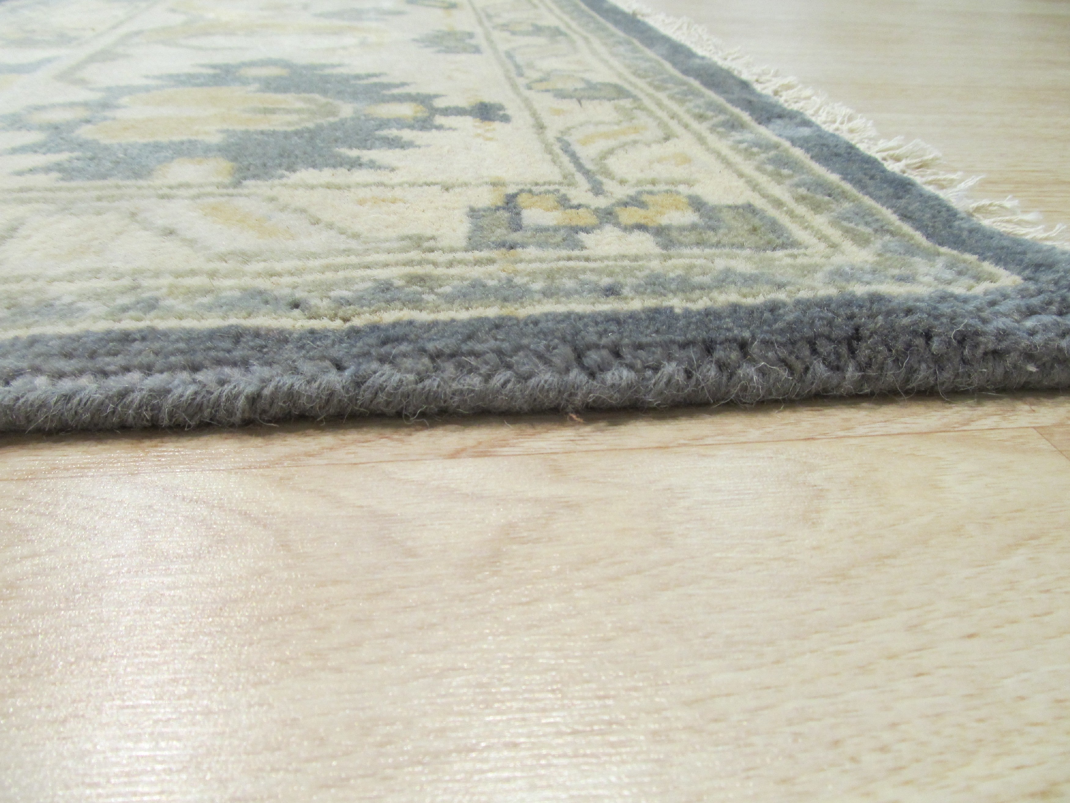 EORC Hand-knotted Wool Blue Traditional Oriental Oushak Rug