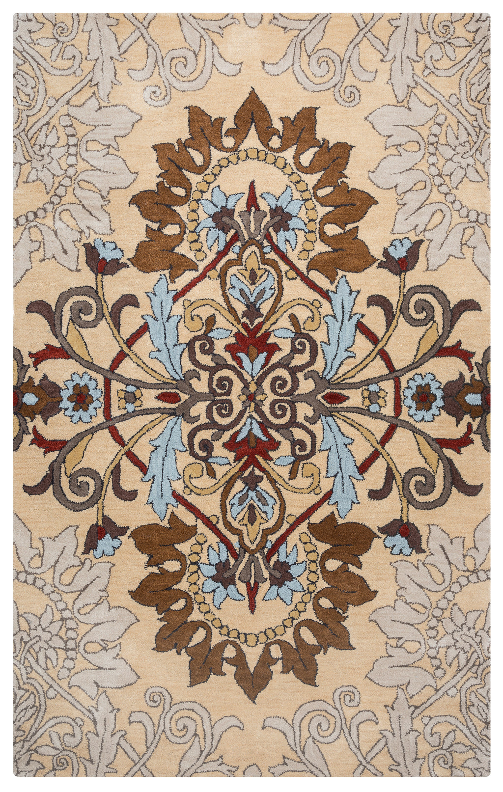 Rizzy Home Palmer PA9315 Beige Ornamental Area Rug