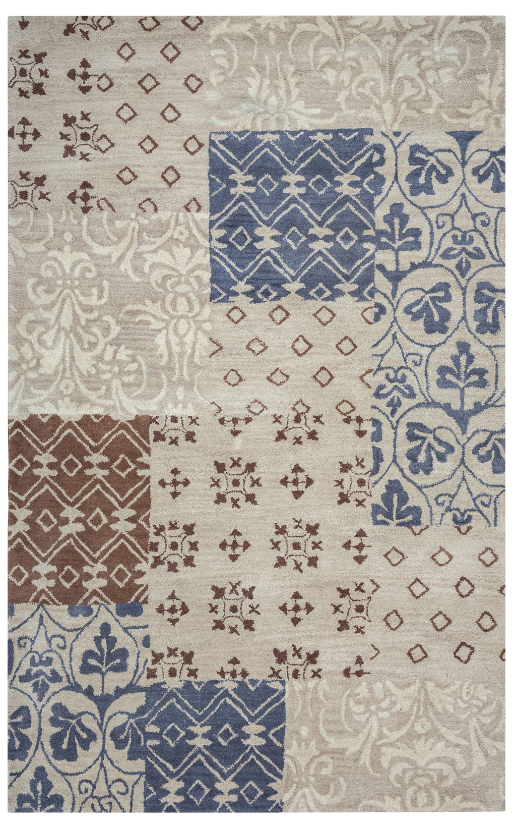 Rizzy Home Palmer PA9321 Multi-Colored Patchwork Area Rug