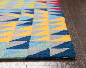 Rizzy Home Play Day PD588A Gray Triangle Geo Area Rug