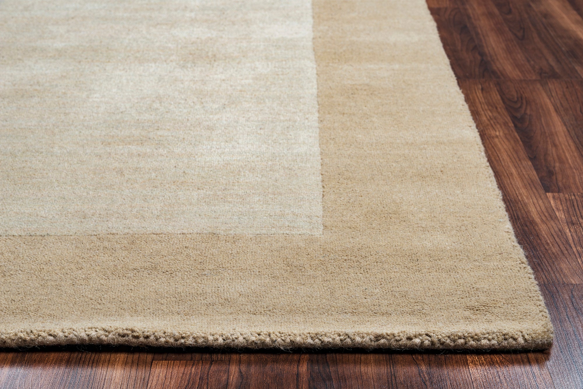Rizzy Home Platoon PL1014 Khaki Boarder Area Rug