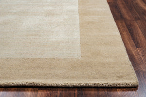 Rizzy Home Platoon PL1014 Khaki Boarder Area Rug