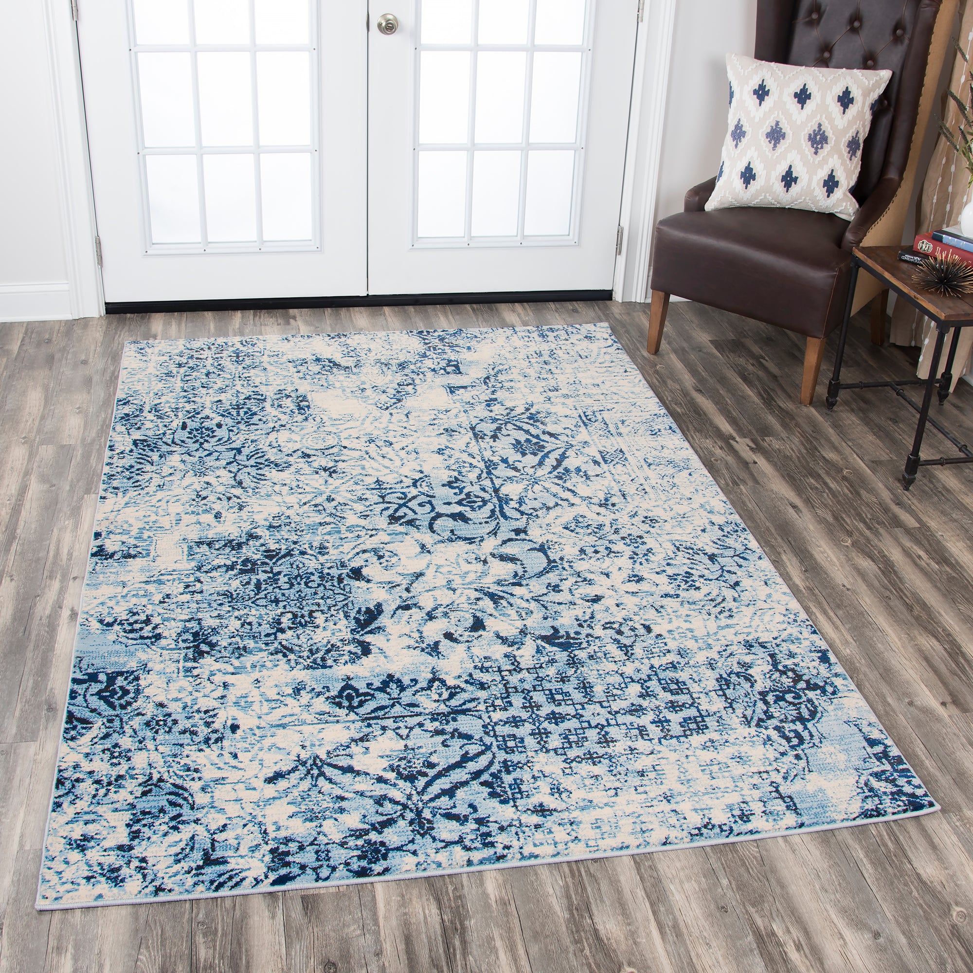 Rizzy Home Panache PN6959 Ivory Patch Work Floral Area Rug