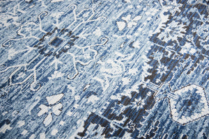 Rizzy Home Panache PN6962 Light Blue Central Medallion Area Rug